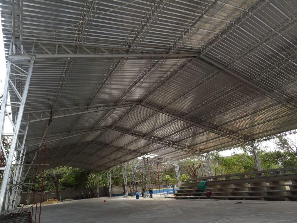 Cubierta cancha múltiple Estructura en aluminio Barranquilla
